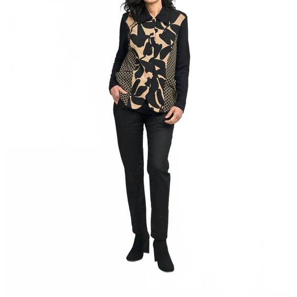 NEW ALEMBIKA mixed print blazer in black - Picture 1 of 5